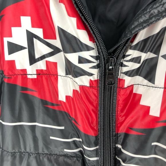 Ralph Lauren Active Black Puffer Jacket Zip Front Long Sleeve Aztec size XS - Picture 3 of 16